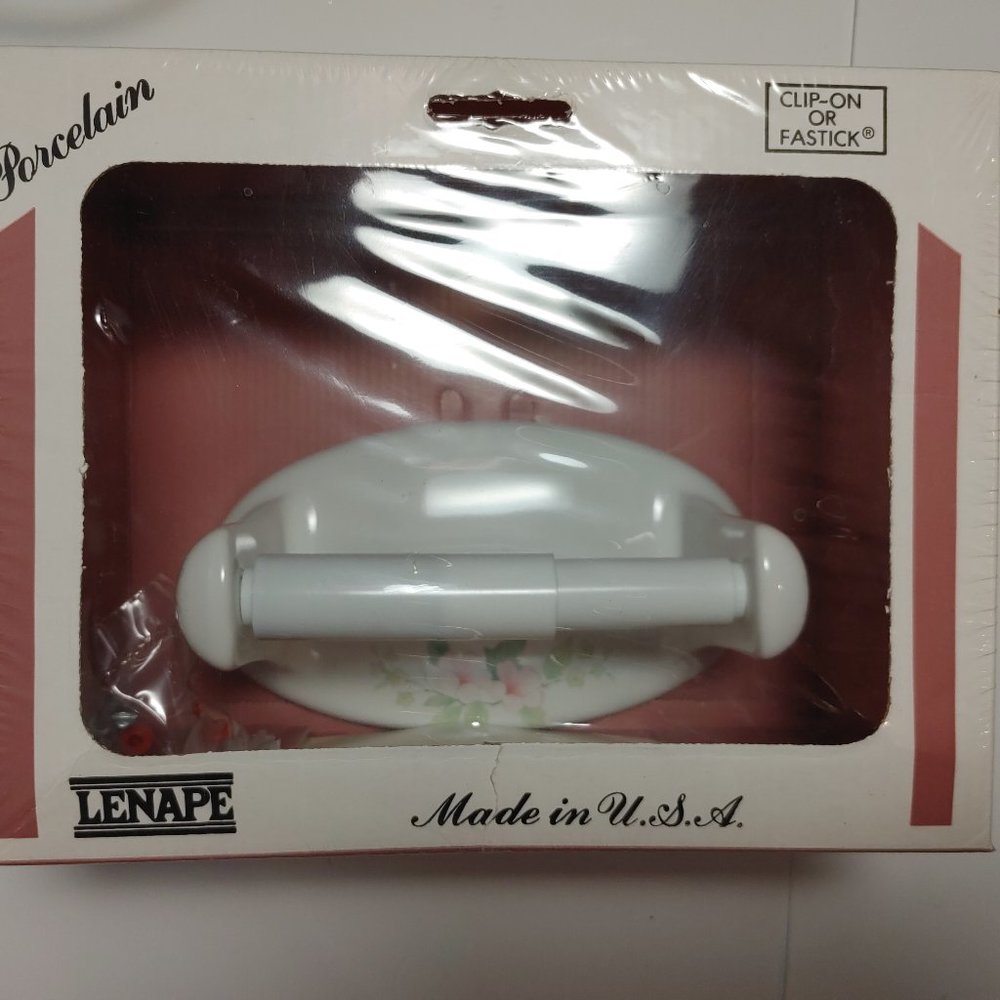 Vintage Porcelain Toilet Paper Holder Shabby Chic